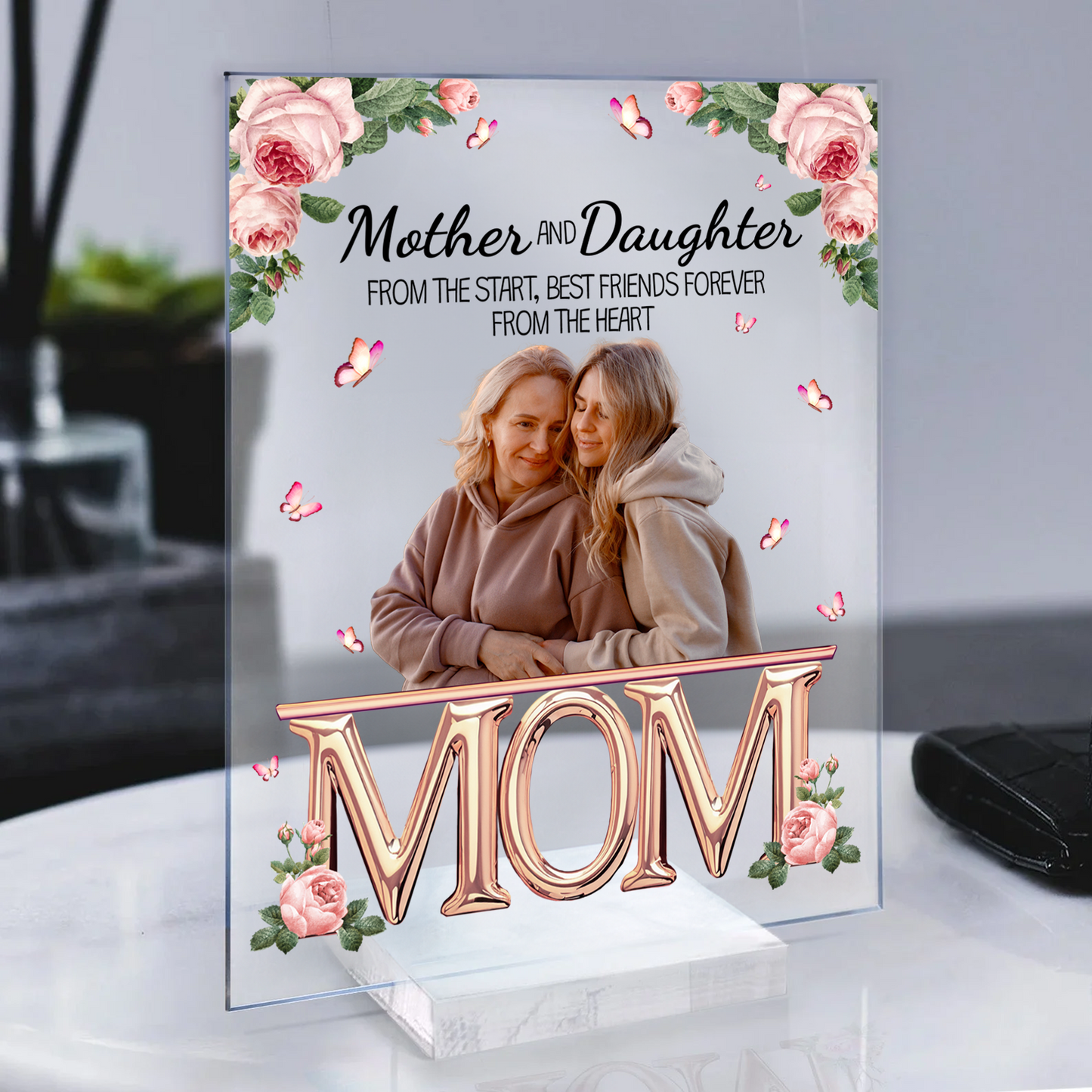 Mother And Children Best Friends Forever - Personalized Acrylic Photo Plaque - Mother's Day