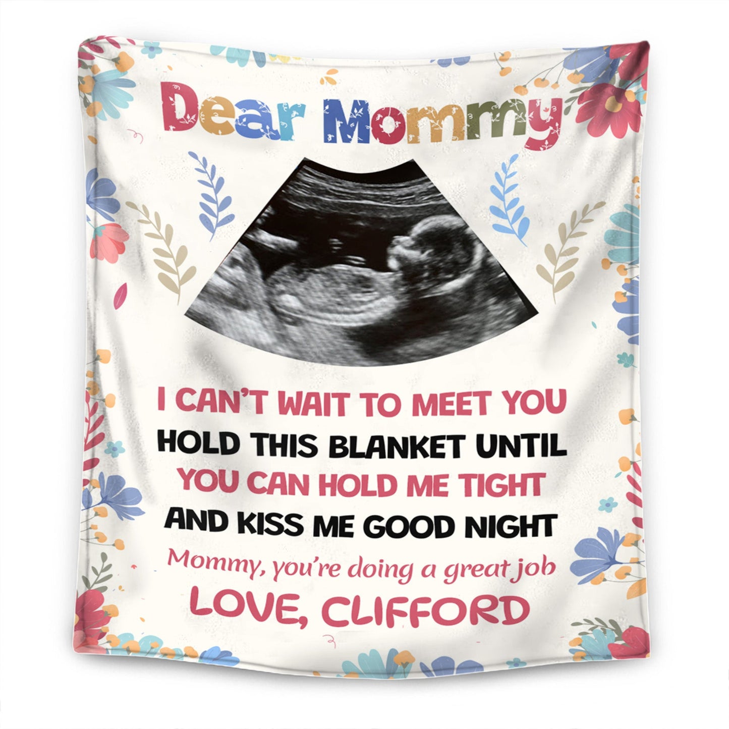 Dear Mommy - Personalized Photo Blanket for Mother - Mother's Day