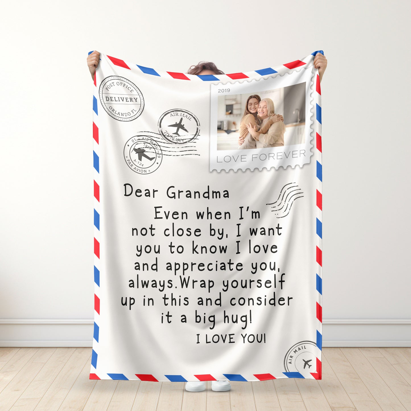 To my Mother/Grandma – I Love You Love Letter – Personalized Blanket – Ver 1™