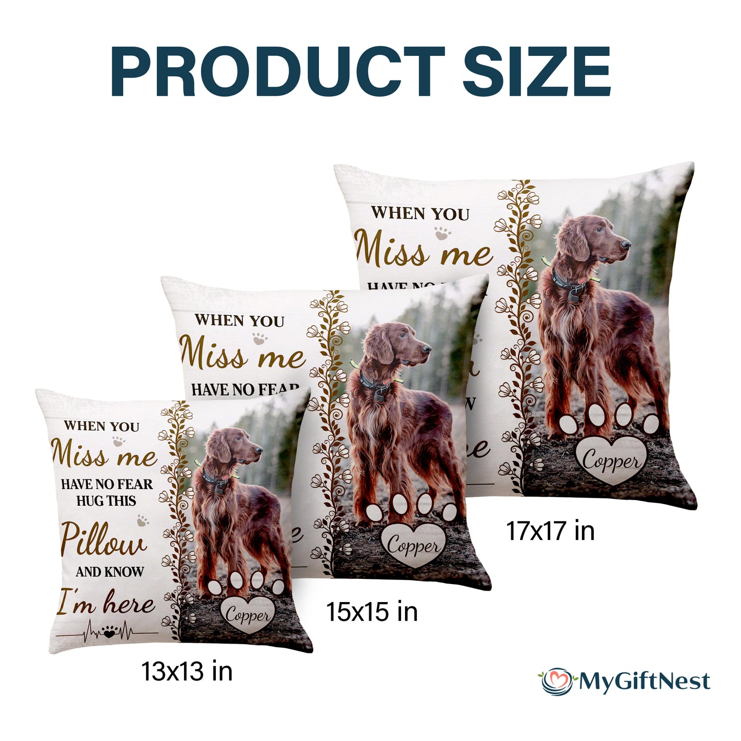 Custom Pet Photo Memorial Pillow - Forever Hug For Pet Owners