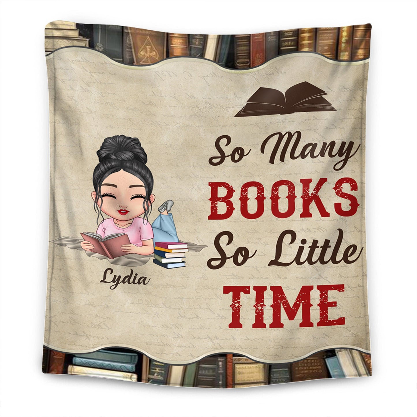 A Girl who loves reading - Custom Custom Blanket - Ver 1
