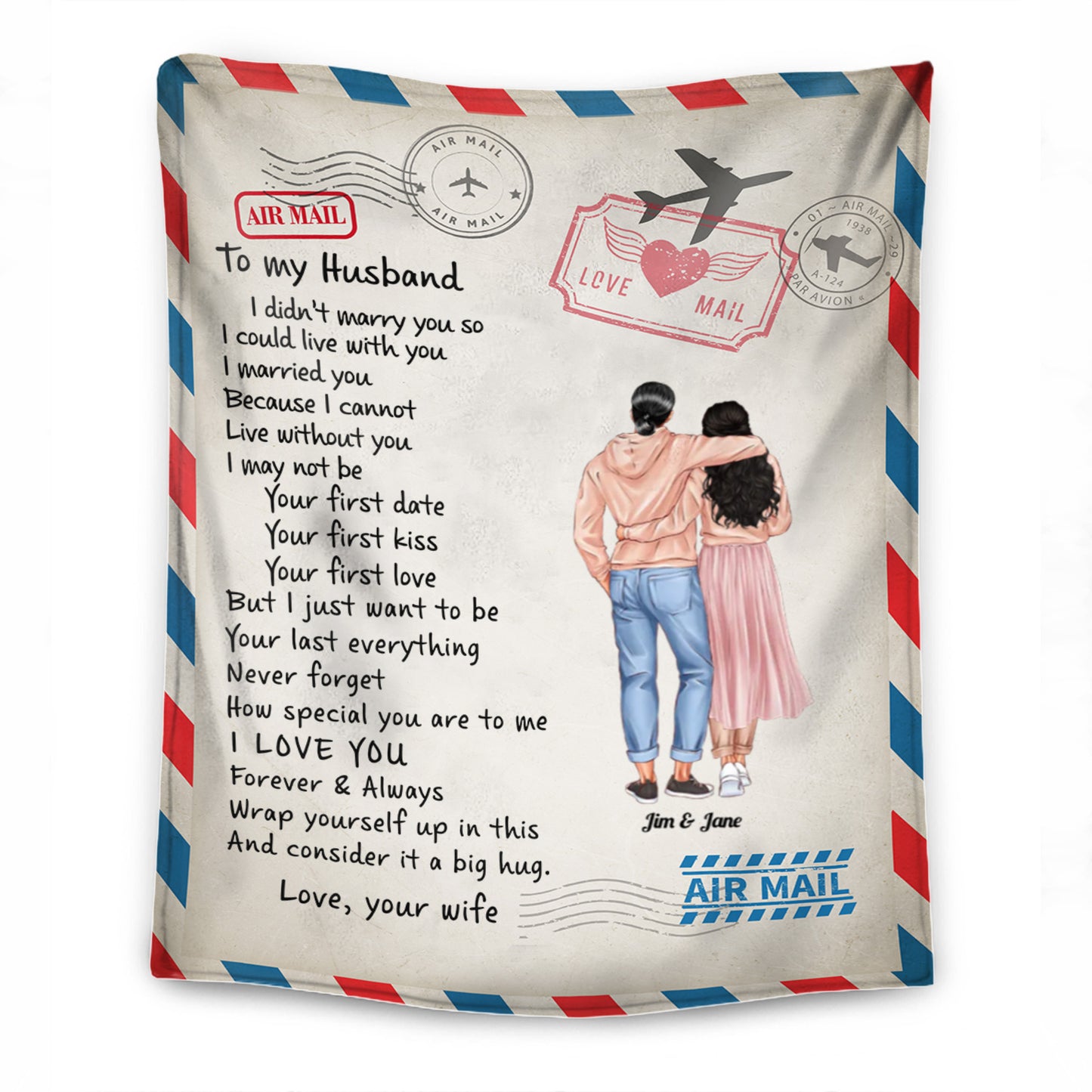 To my husband/wife - I may not be your first, but I want to be your last - Personalized Premium Blanket