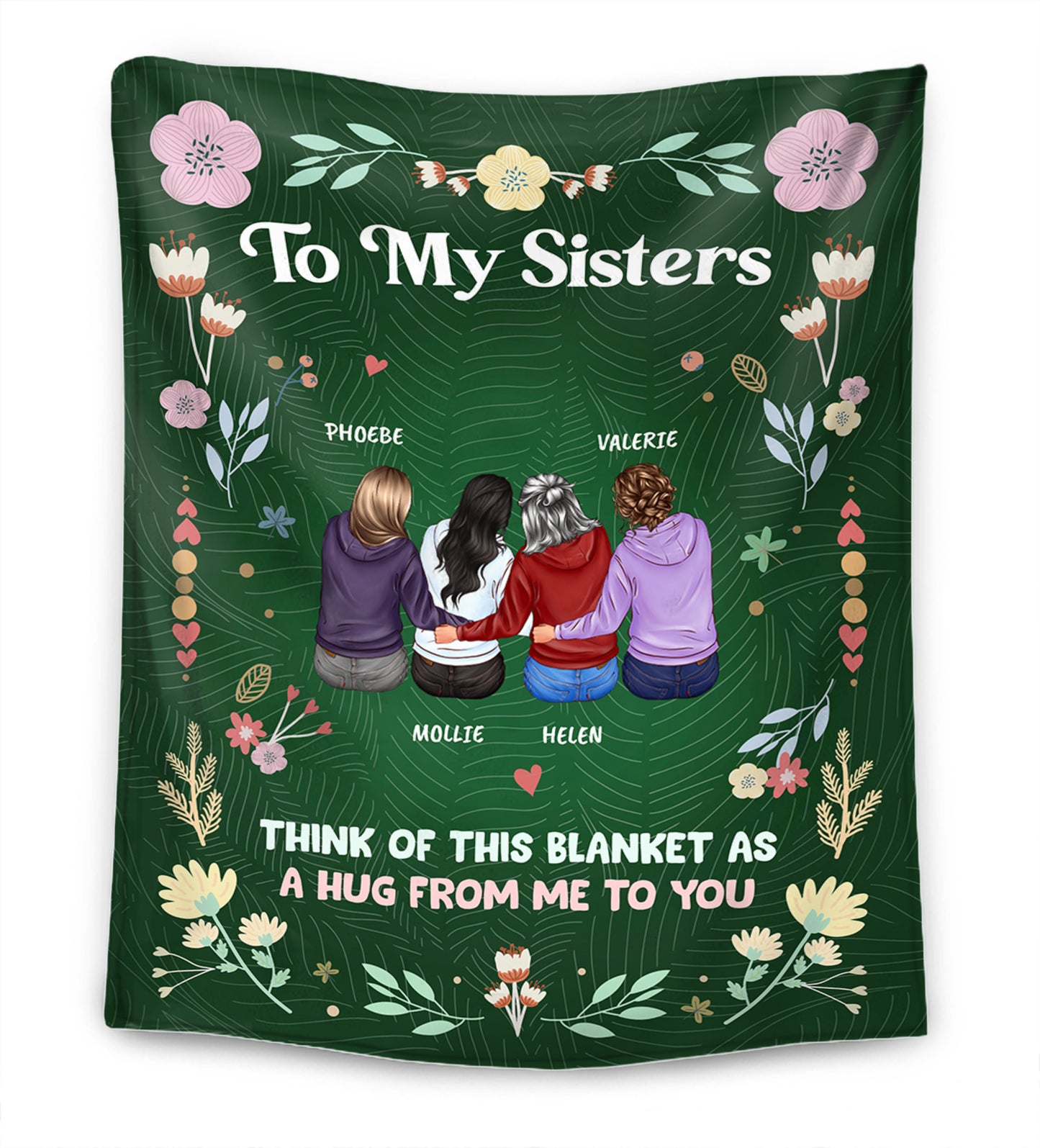 A Hug From Me To You - To My Sister - Personalized Premium Blanket - Ver 1™