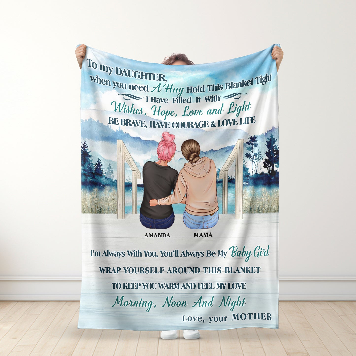 To My Daughter - Hold This Blanket Tight - Personalized Premium Blanket™