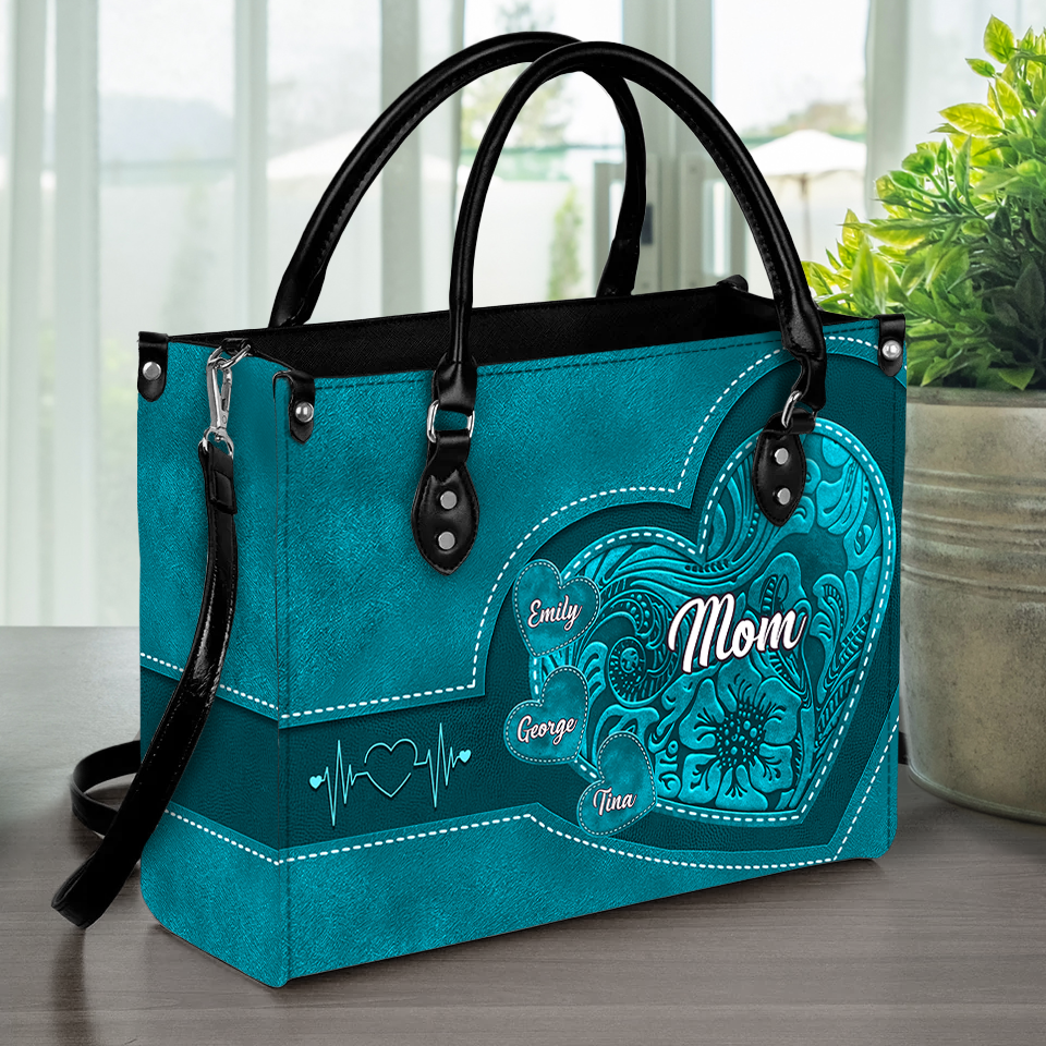Generations of Love – Personalized Leather Handbag for Grandma - Mother's Day