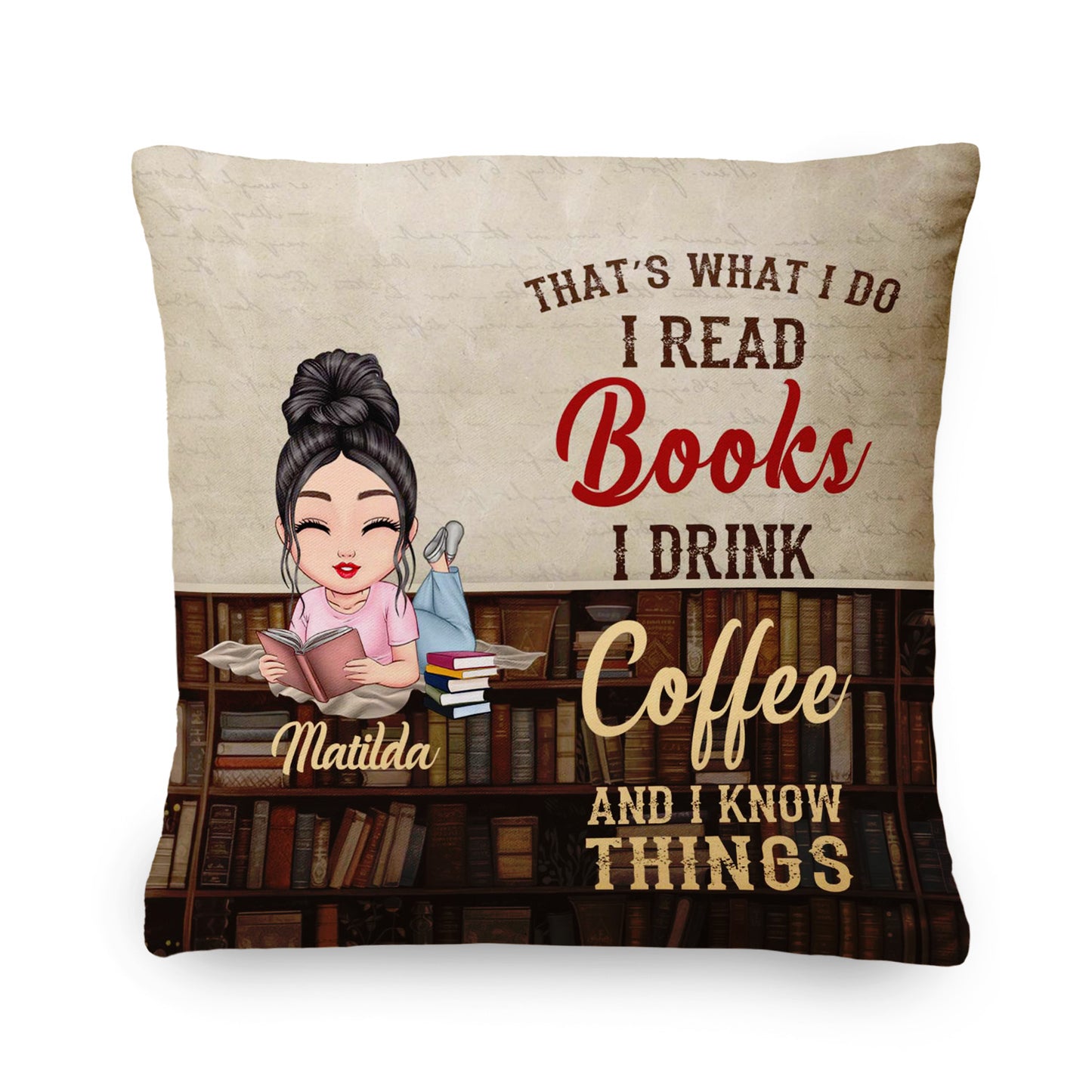A Girl who loves reading - Custom Pillow - Ver 1