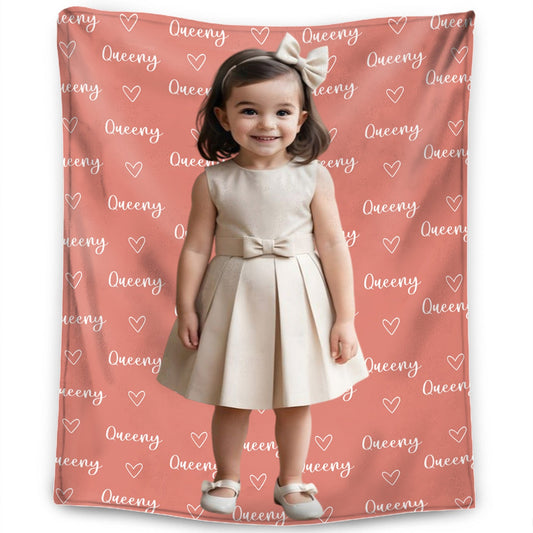 Personalized Name & Photo Blanket - Gift for Family - Personalized Blanket