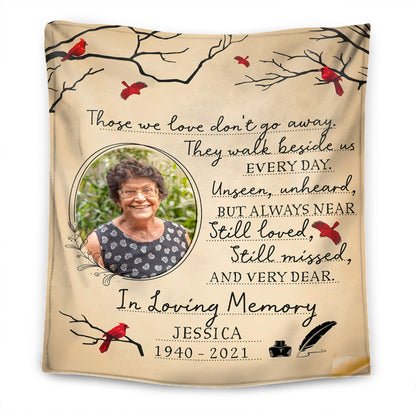 Forever in Our Hearts – Personalized Grandma Memorial Photo Blanket