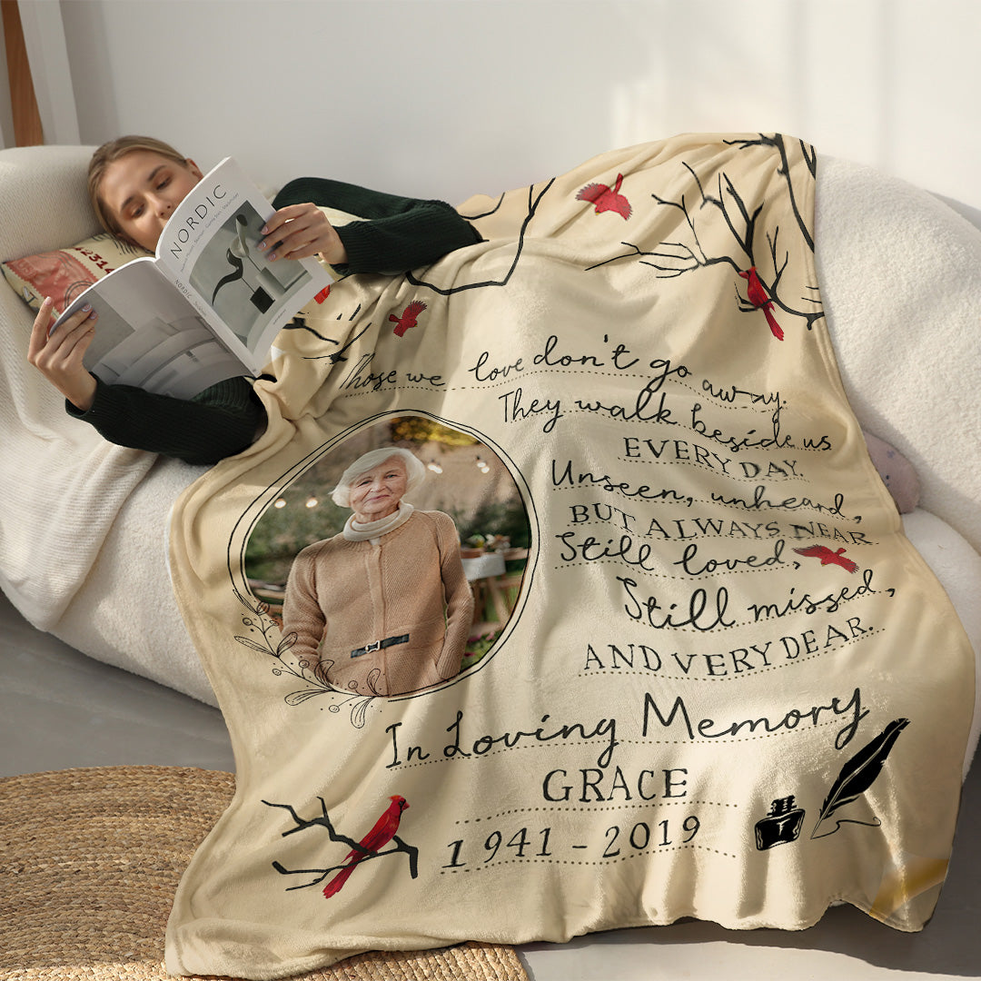 Forever in Our Hearts – Personalized Grandma Memorial Photo Blanket