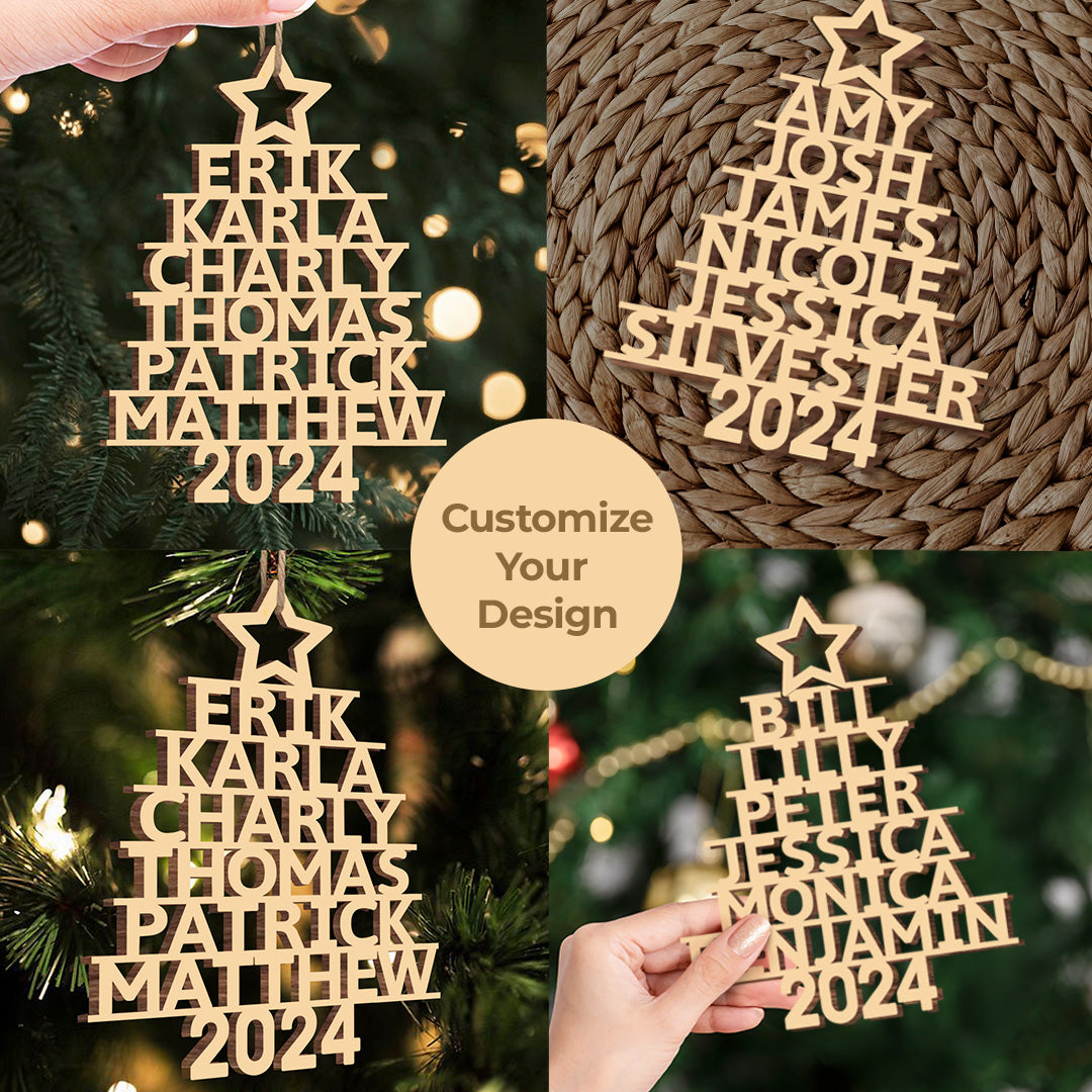 Personalized Family Name Ornament - Custom Christmas Gift for Family