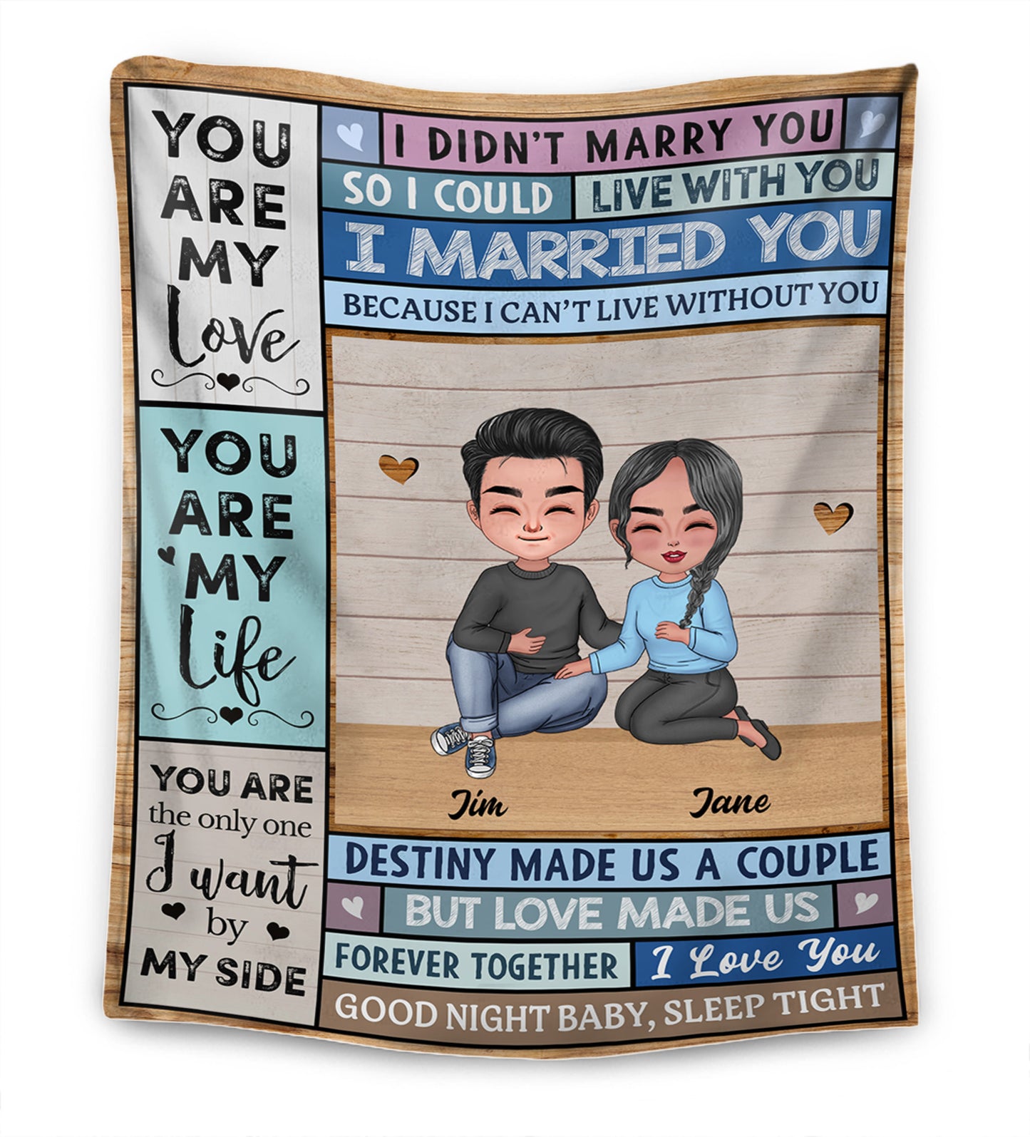 To my husband/wife - I married you because I can't live without you - Personalized Premium Blanket - Ver 1™