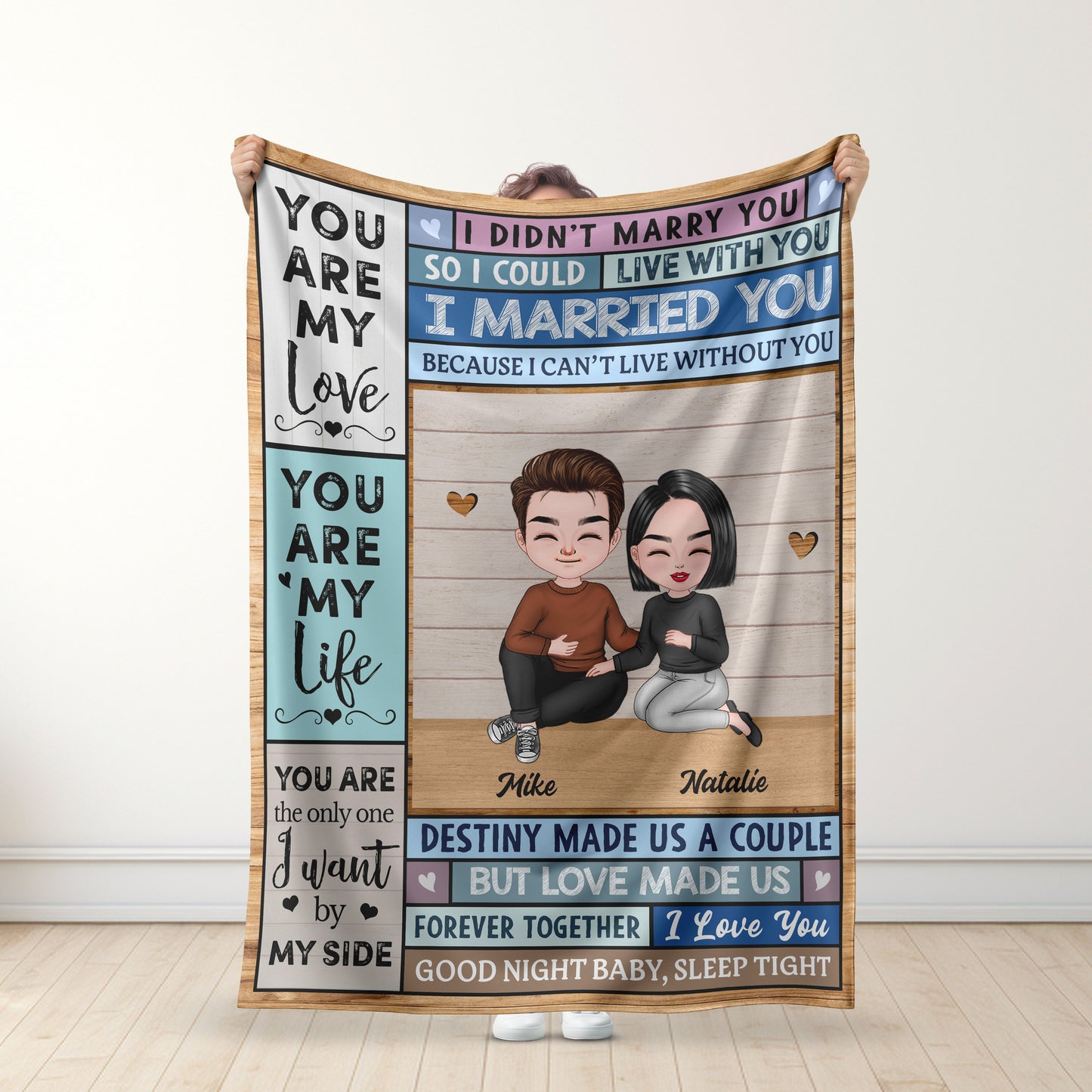 To my husband/wife - I married you because I can't live without you - Personalized Premium Blanket - Ver 1™