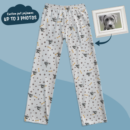 White paws and bones pants only - Custom Pet design (for Adults & kids)