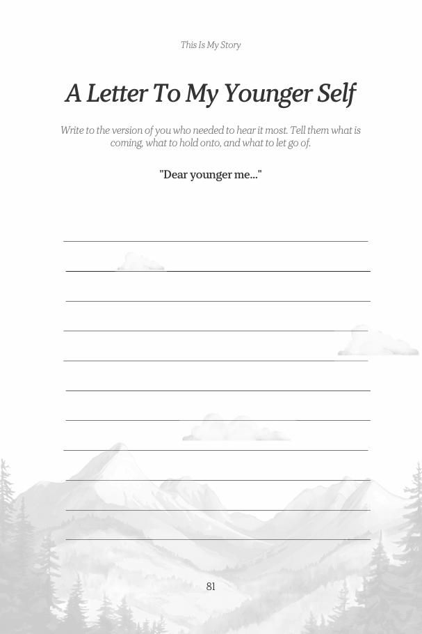 dear younger me...